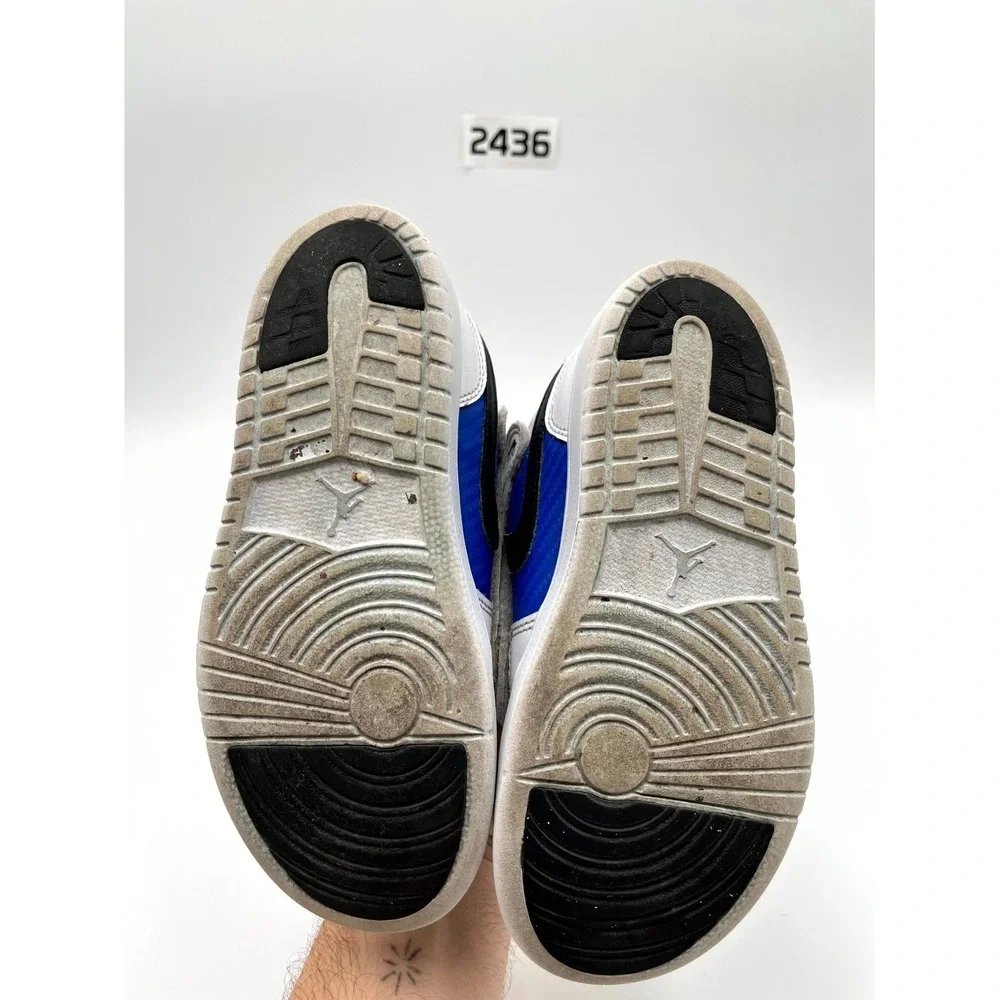 Nike Air Jordan 1 Low Alt SE FQ8708-100 Youth 2 Shoes White Blue Swoosh Sneakers